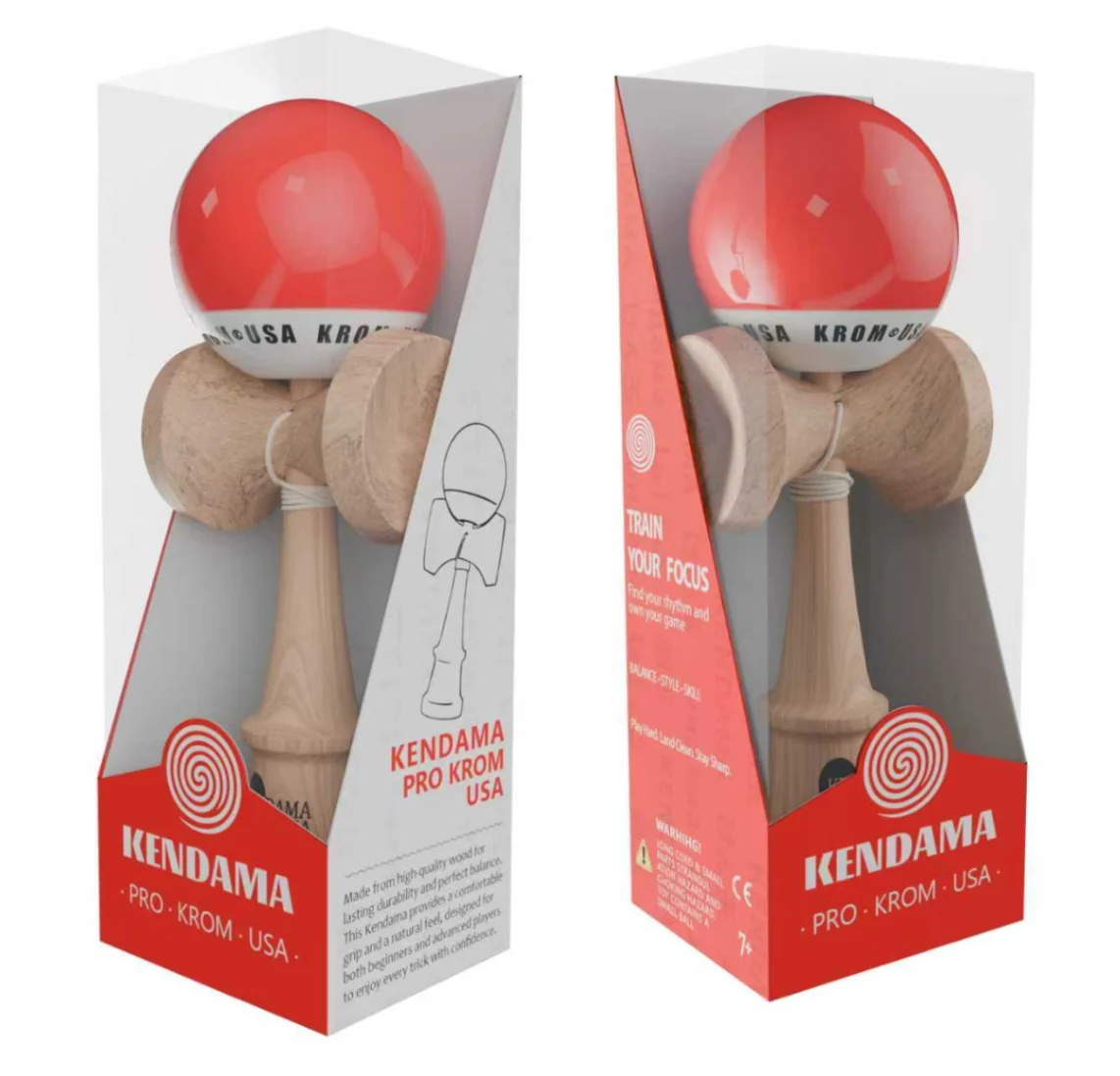 Kendama KROM USA Rosie ,18, 5 cm,  Base cup, Cupe mari si set ata cadou - Detalii Produs