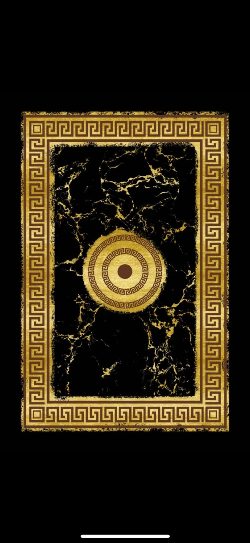 Fotografie produs: Covor Decorativ Sufragerie Negru-Auriu, 120 x 180 cm  - Negru 