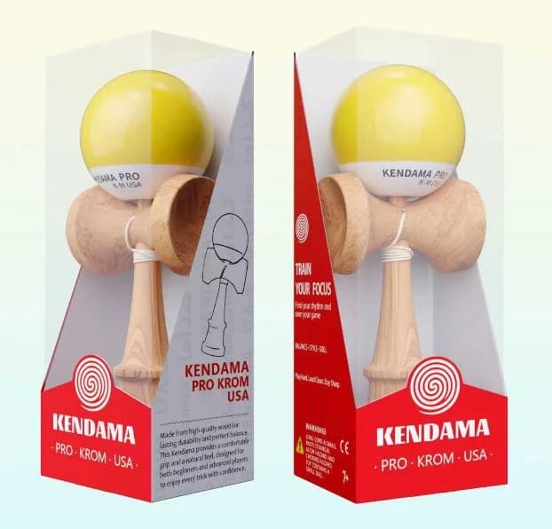 Kendama Pro K - M USA Profi Galben - Foto Universul Familiei