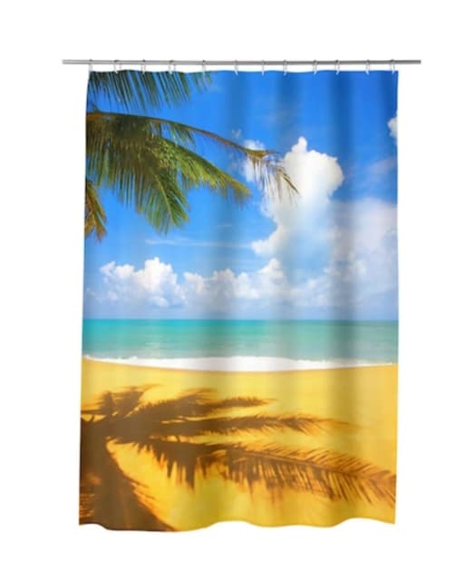 Perdea de baie 180x180 cm, rezistentă la apă și ușor de întreținut plaja