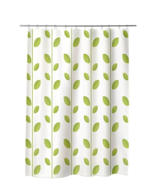 Perdea de baie 180x180 cm, rezistentă la apă și ușor de întreținut frunze mici