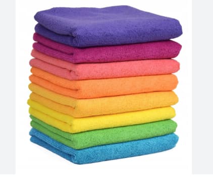 Fotografie produs: Set 10 Lavete din Microfibra, carpa de bucatarie, pentru curatarea geamurilor, masinilor 40x30 cm - Multicolor