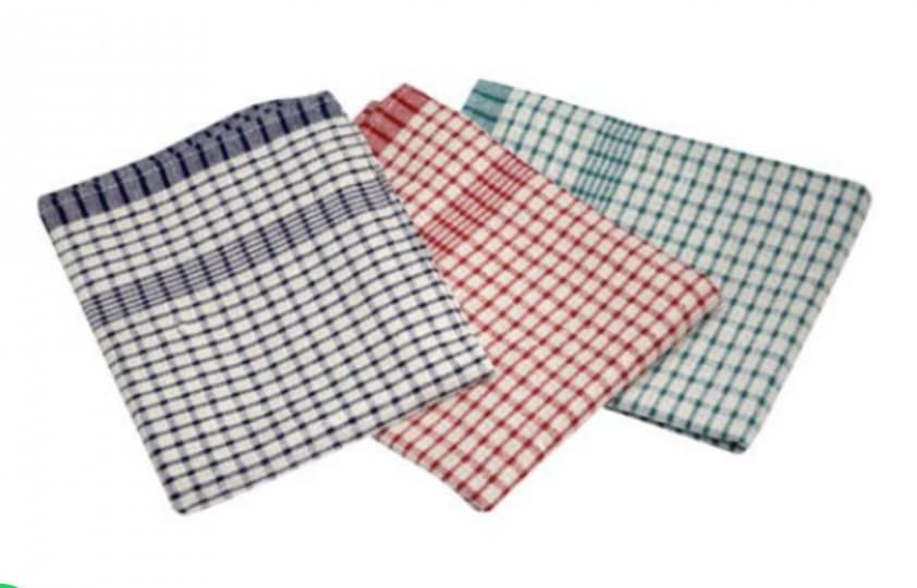 Set 10 prosoape de bucatarie model patrat multicolor