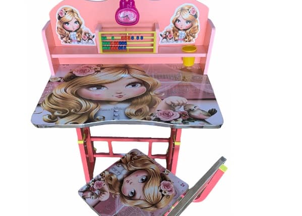 Birou pentru copii cu scaunel, 69x45x62 cm, princess. roz -Concept E Efrall - Detalii Produs