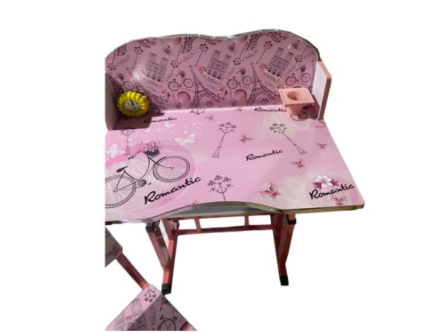 Set birou si scaunel pentru copii Roz Multicolor-Concept E Efrall - Detalii Produs