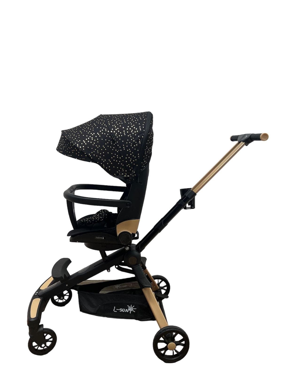 Carucior sport, 6- 36 luni, reversibil negru cu auriu -Concept E Efrall - Detalii Produs