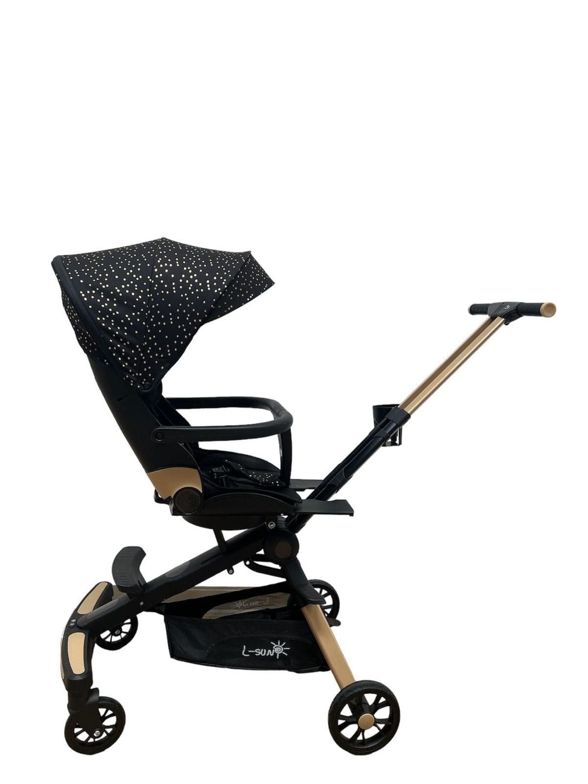 Carucior sport, 6- 36 luni, reversibil negru cu auriu -Concept E Efrall - Foto Universul Familiei