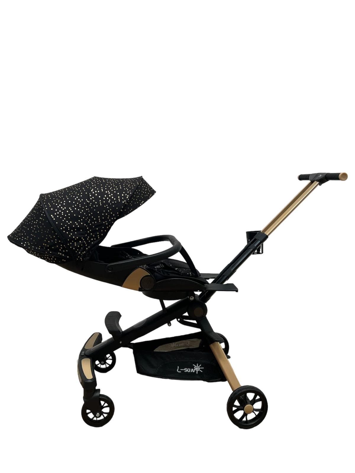 Carucior sport, 6- 36 luni, reversibil negru cu auriu -Concept E Efrall - Magazin Online