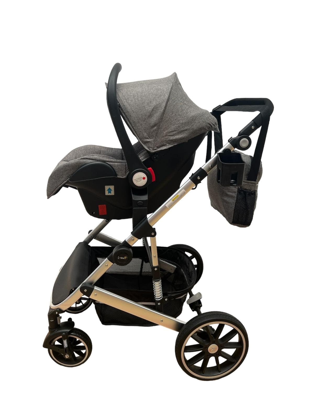 Carucior 3 in 1 cu suspensii, Landoul Reversibil, gri 0 - 36 luni-Concept E Efrall - Prezentare Online