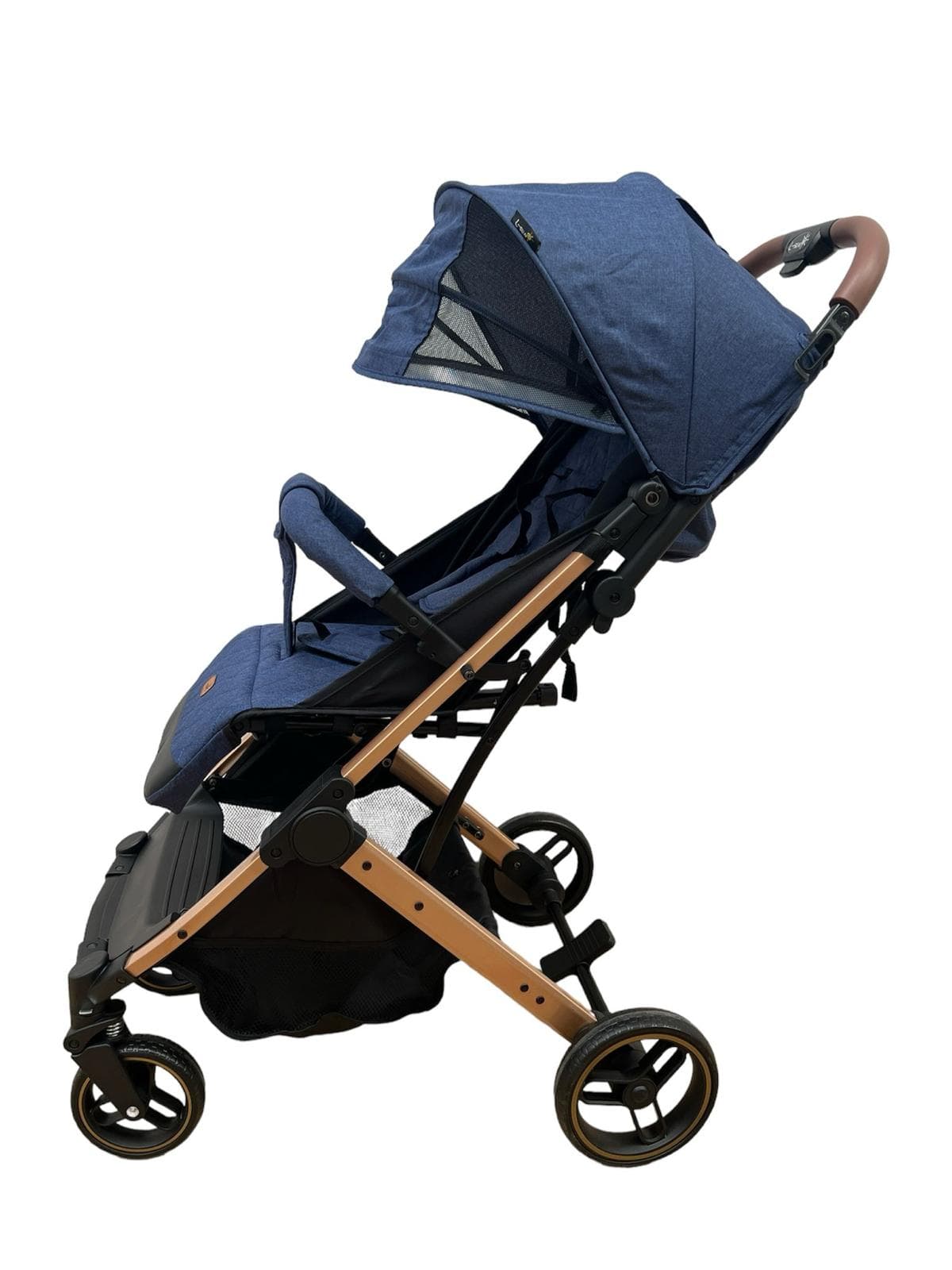 Carucior Sport Compact si Pliabil Tip Troller, Albastru, cu pliere compacta pentru avion-Concept E Efrall - Foto Universul Familiei