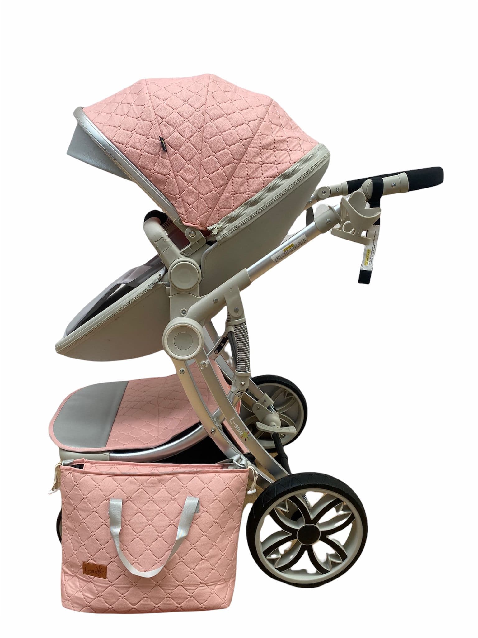 Carucior forma de ou 2 in 1, reversibil, roz cu landou -Concept E Efrall - Prezentare Online