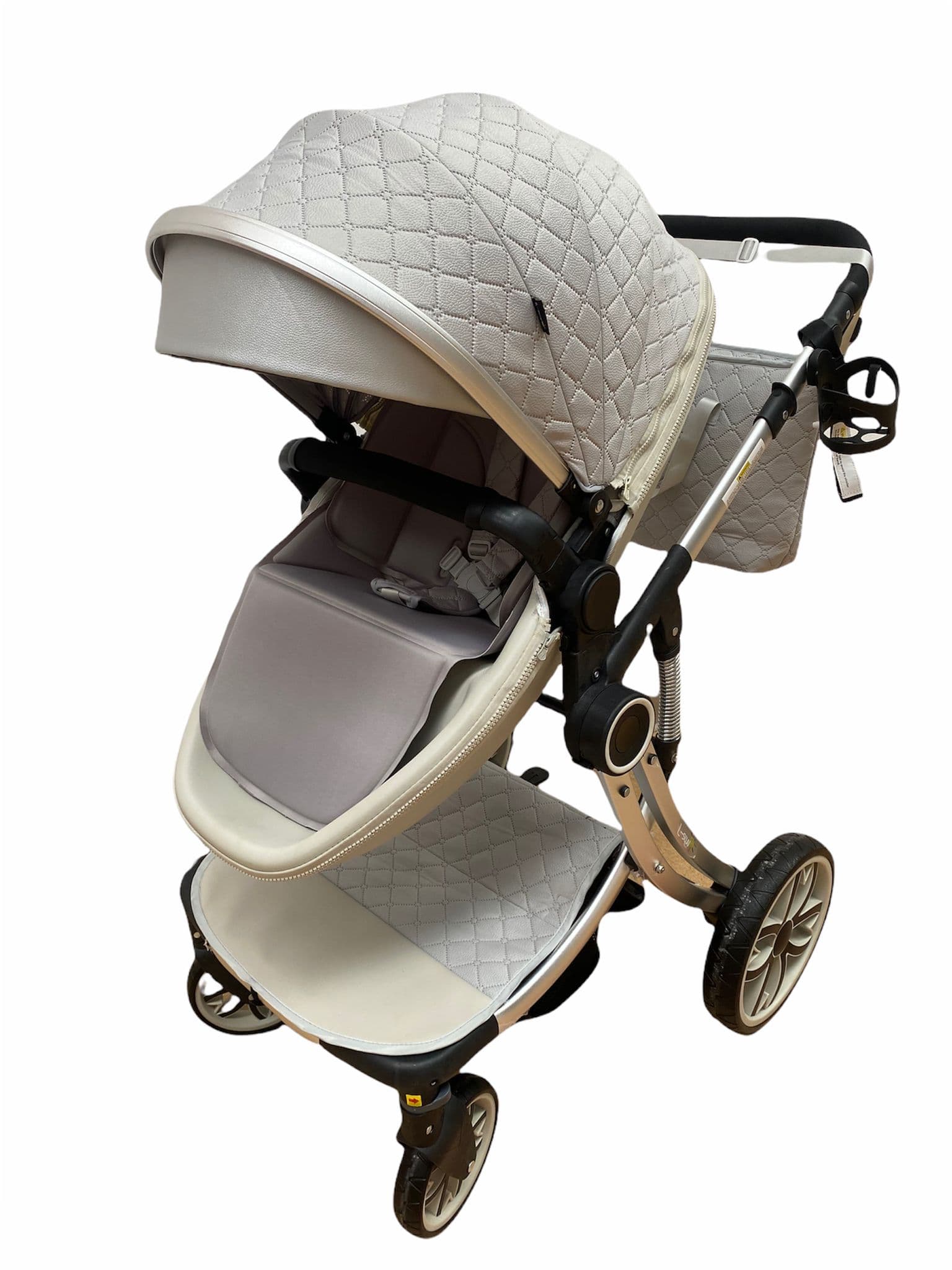 Carucior forma de ou 2 in 1, reversibil, gri cu landou -Concept E Efrall - Magazin Online