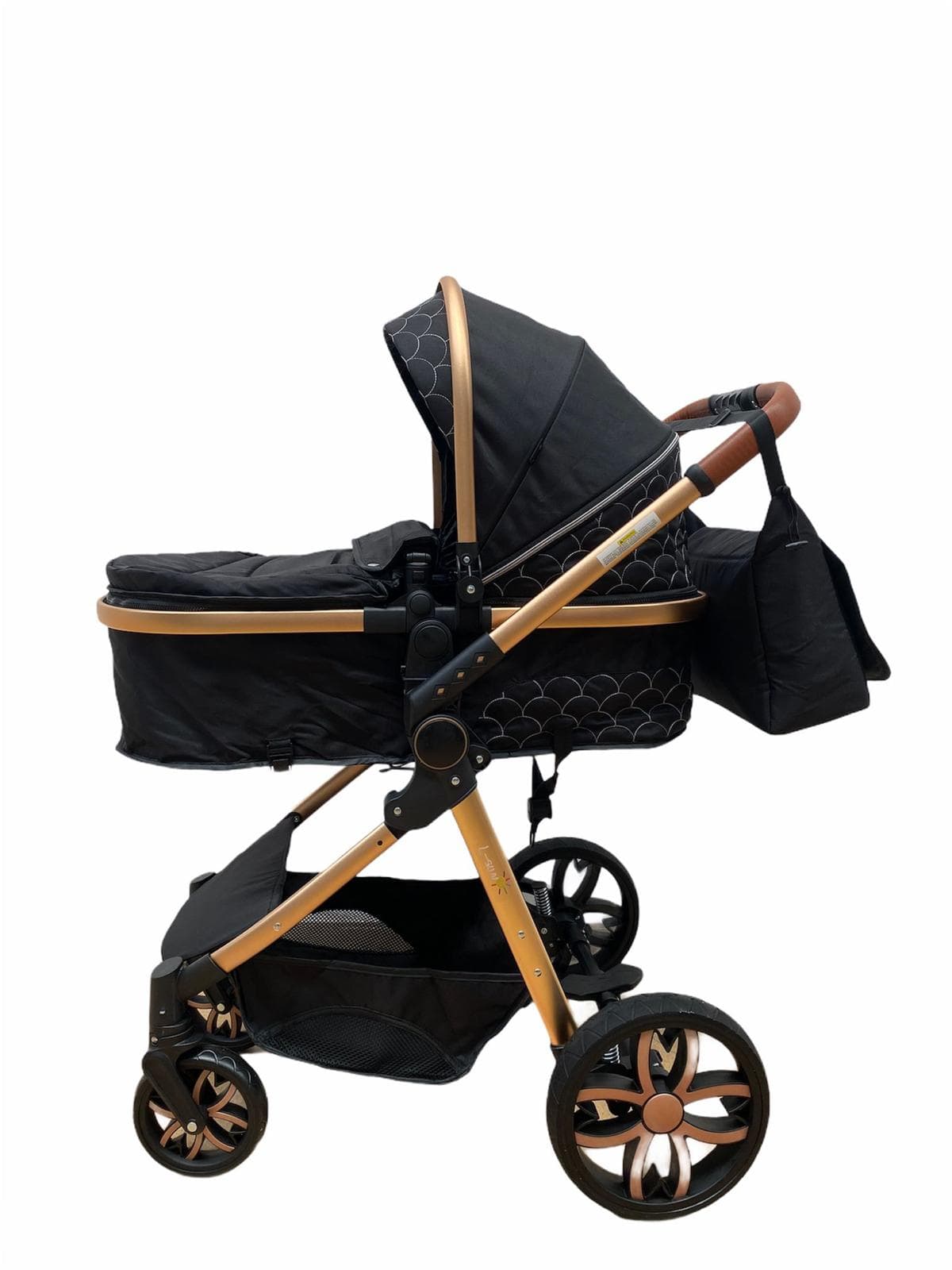 Carucior 3 in 1, Landou/Parte sport si Scoica, cadru din aluminiu si suspensii, negru -Concept E Efrall - Prezentare Online