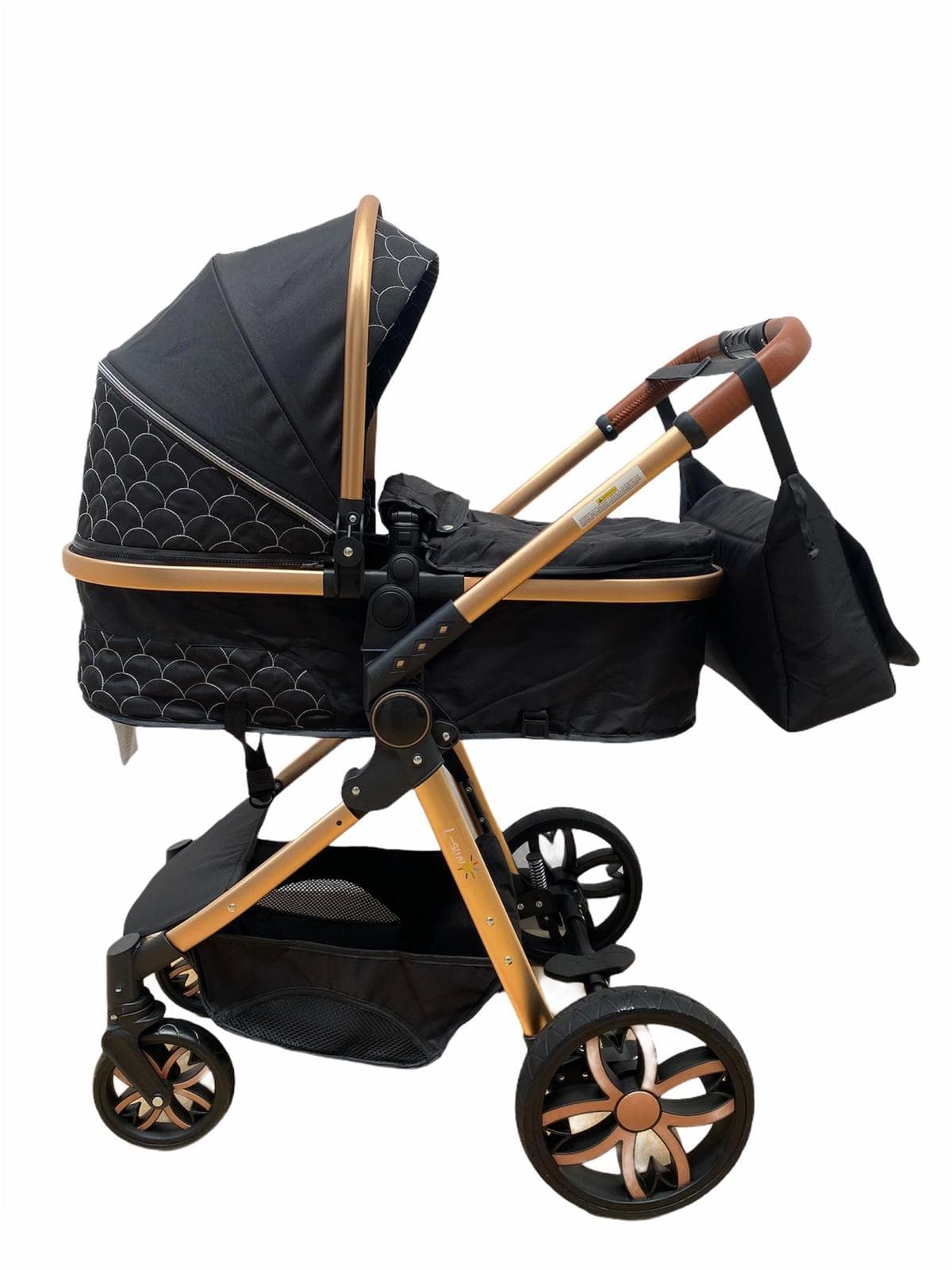 Carucior 3 in 1, Landou/Parte sport si Scoica, cadru din aluminiu si suspensii, negru -Concept E Efrall - Magazin Online