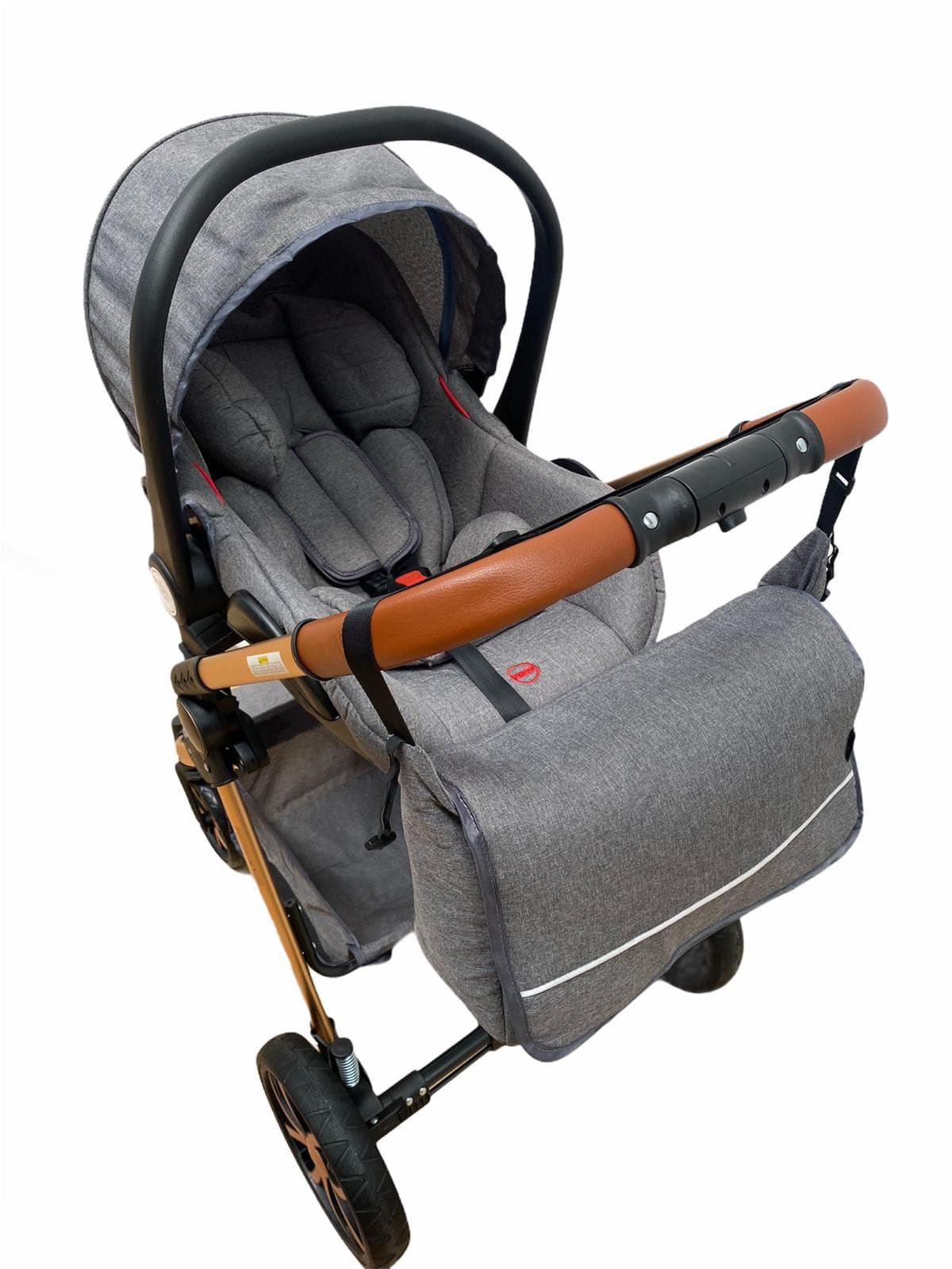 Carucior 3 in 1, Landou/Parte sport si Scoica, cadru din aluminiu si suspensii, gri -Concept E Efrall - Magazin Online