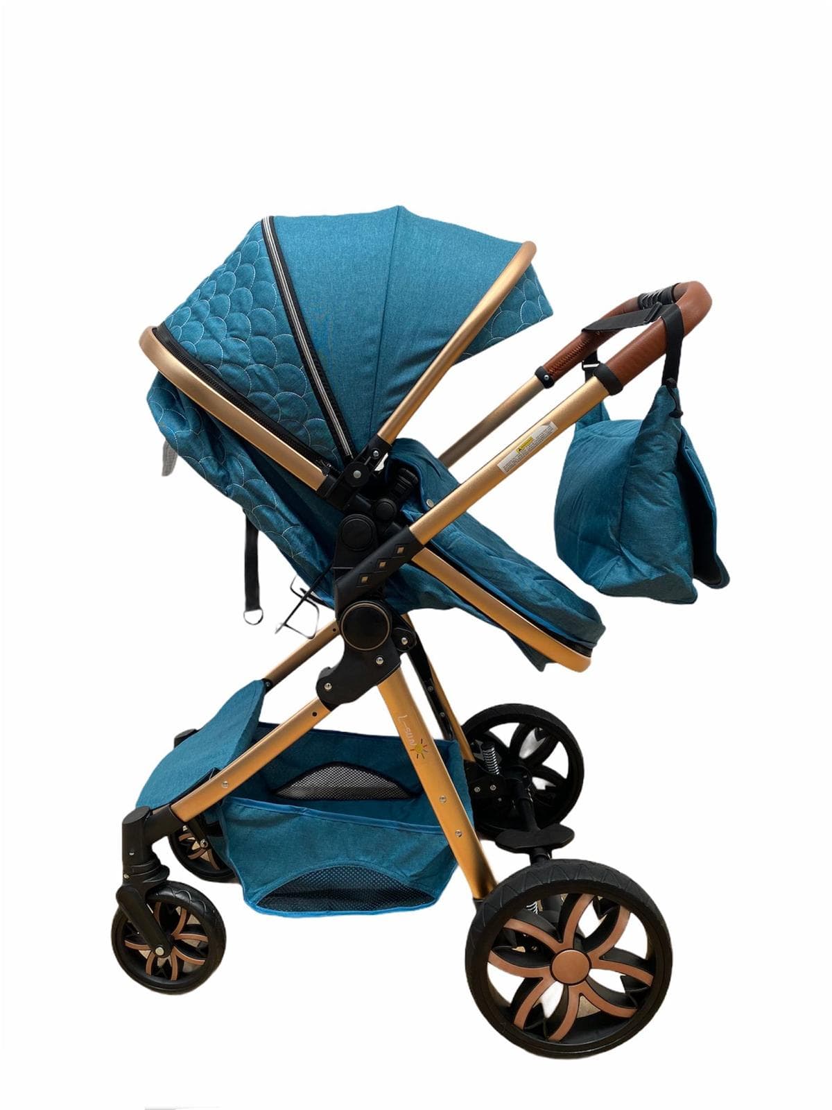 Carucior 3 in 1, Landou/Parte sport si Scoica, cadru din aluminiu si suspensii, albastru-Concept E Efrall - Detalii Produs