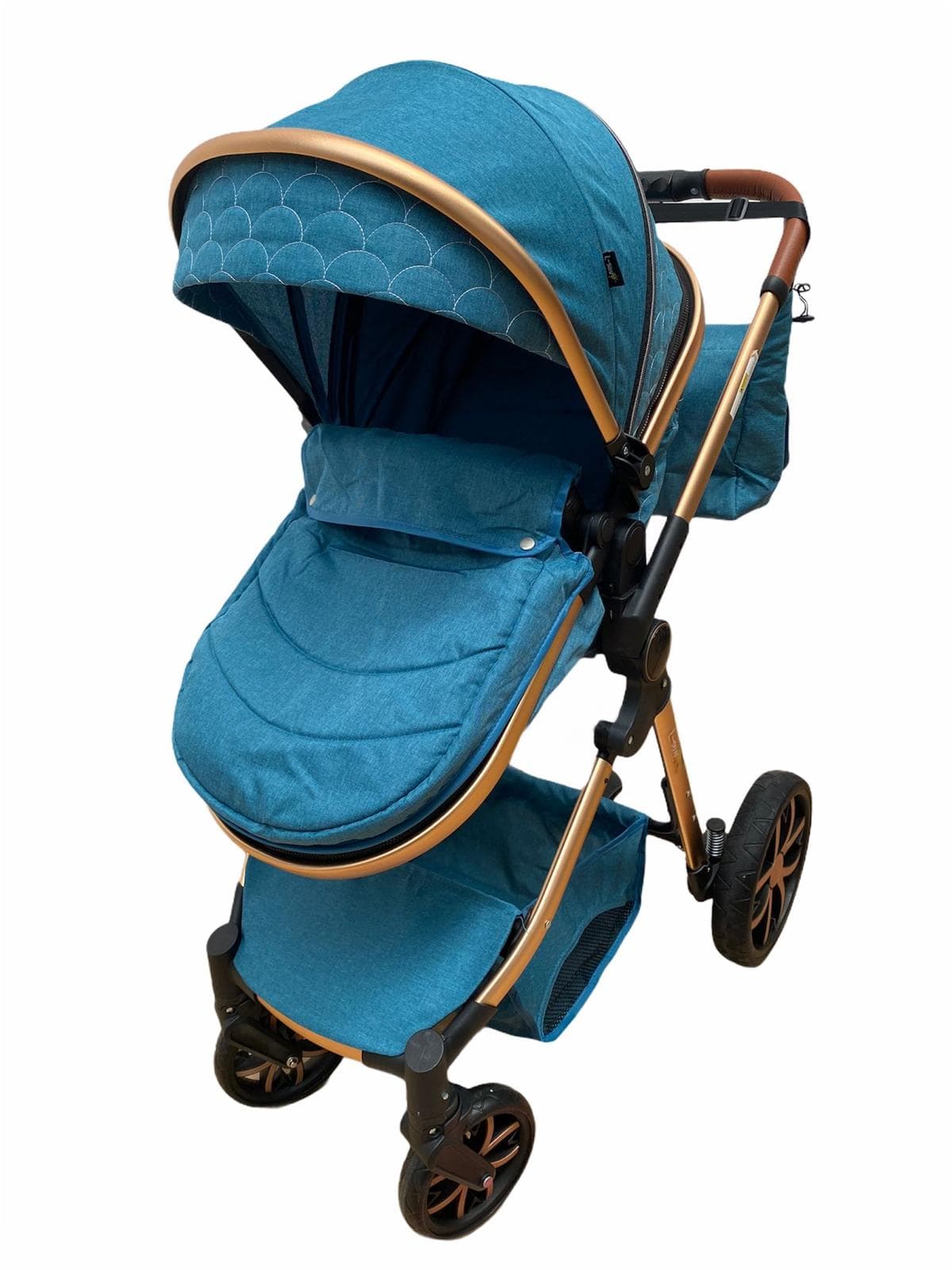 Carucior 3 in 1, Landou/Parte sport si Scoica, cadru din aluminiu si suspensii, albastru-Concept E Efrall - Foto Universul Familiei