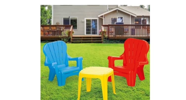 Set de masa cu scaune pentru copii albastru si portocaliu-Concept E Efrall - Detalii Produs