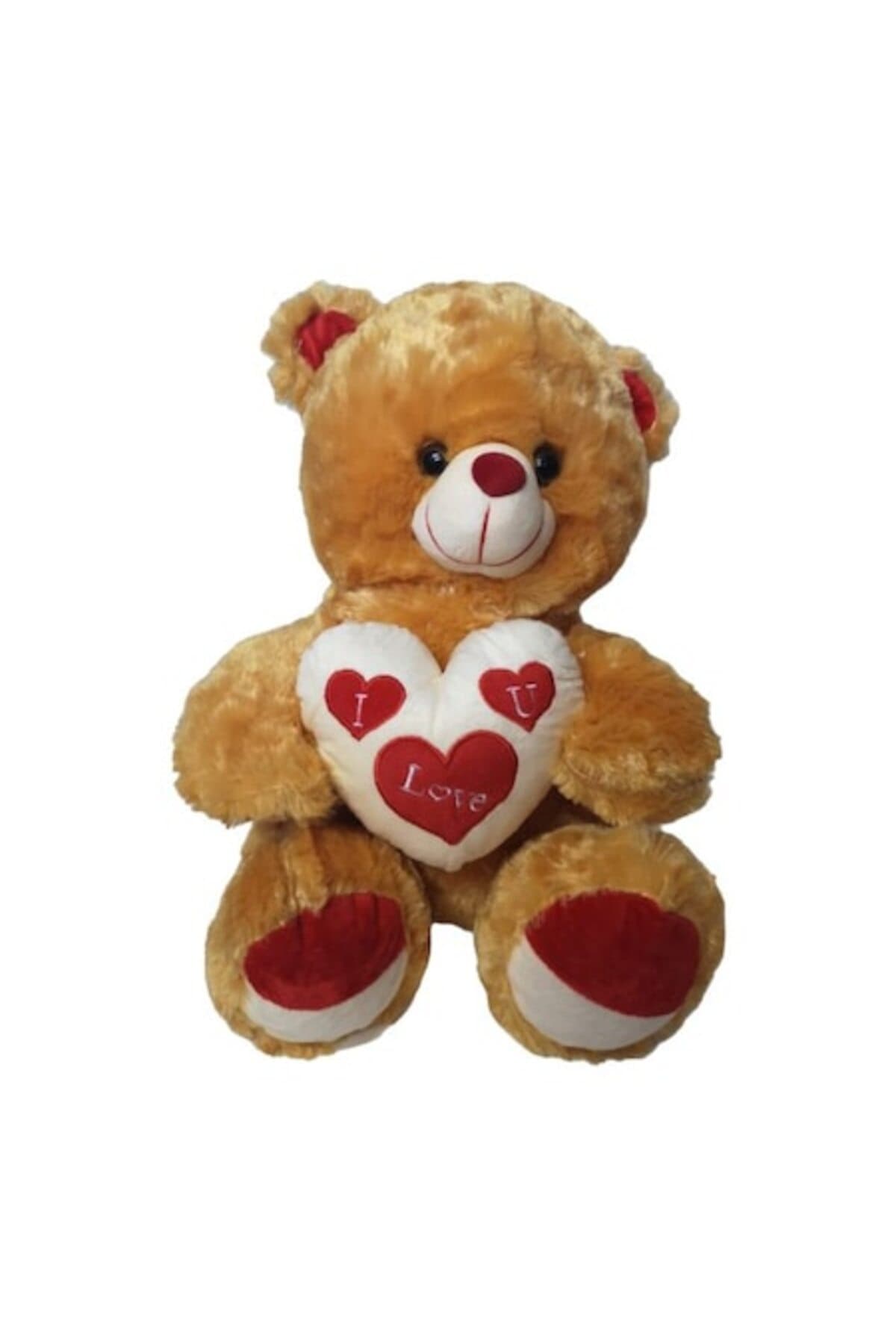 Fotografie produs: Ursuleț de pluș cu inimă 42 x 30 cm, Te iubesc, moale la atingere, maro, 42 x 30 cm - Maro