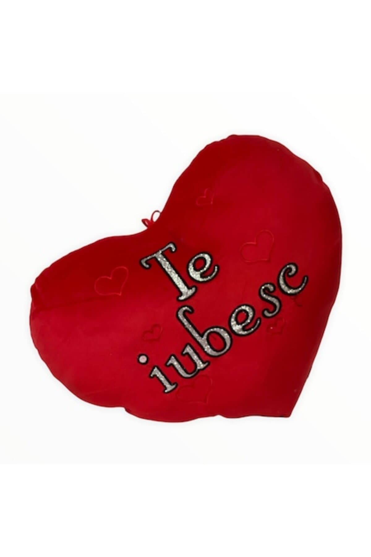 Fotografie produs: Inimă de pluș, 35x24cm, Modelul 3 - Roșu și alb