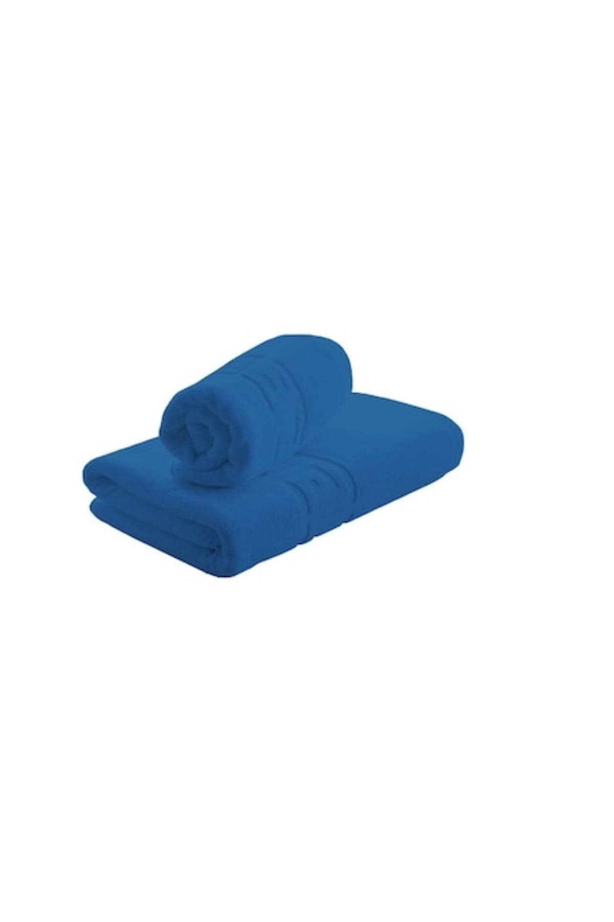 Set 1 prosop de baie 70 x 140 și 1 prosop de față 50 x 90, 550g, model hotelier, model grecesc, -albastru