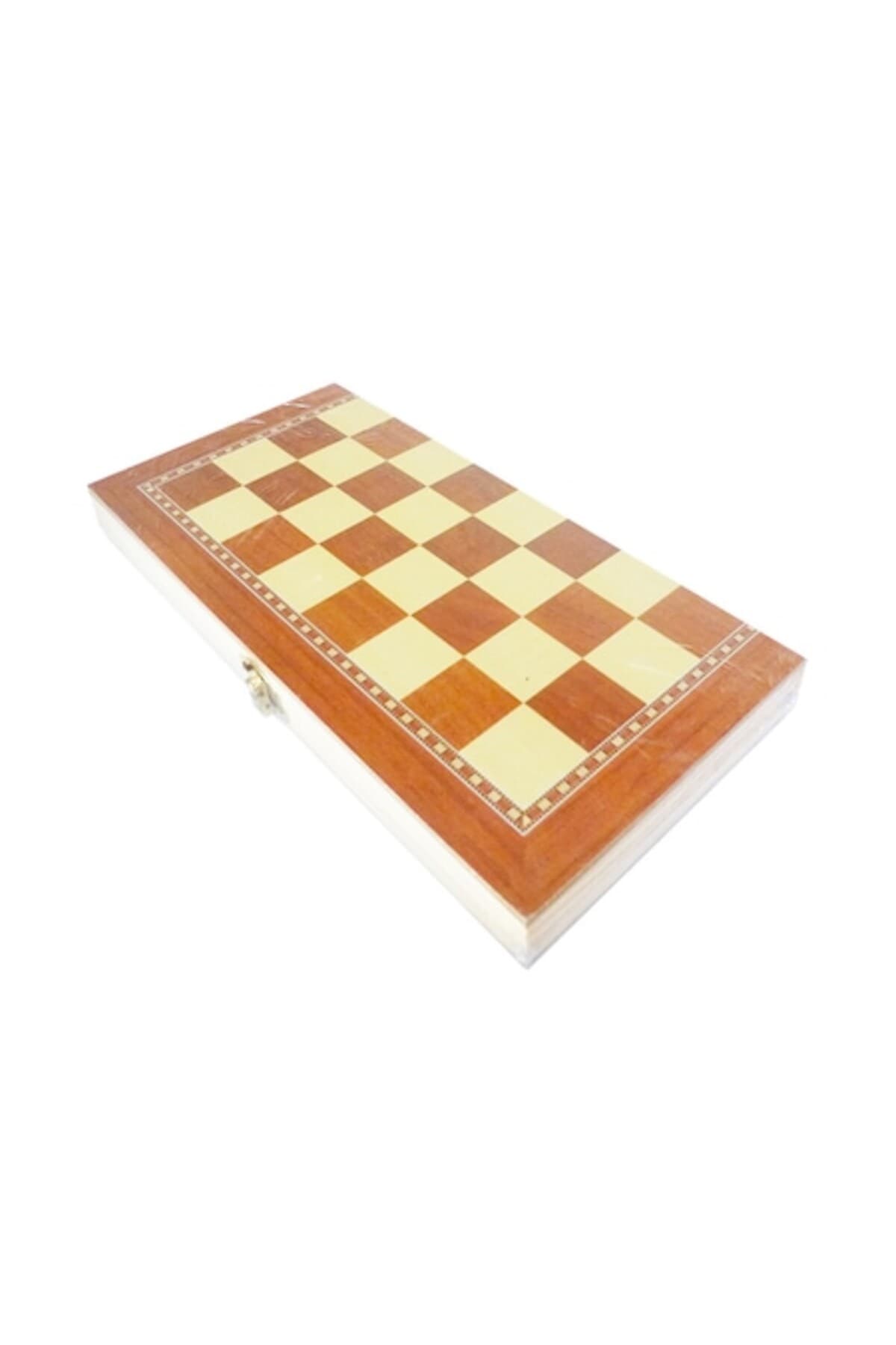 Fotografie produs: Joc de șah și table din lemn 29x29 cm