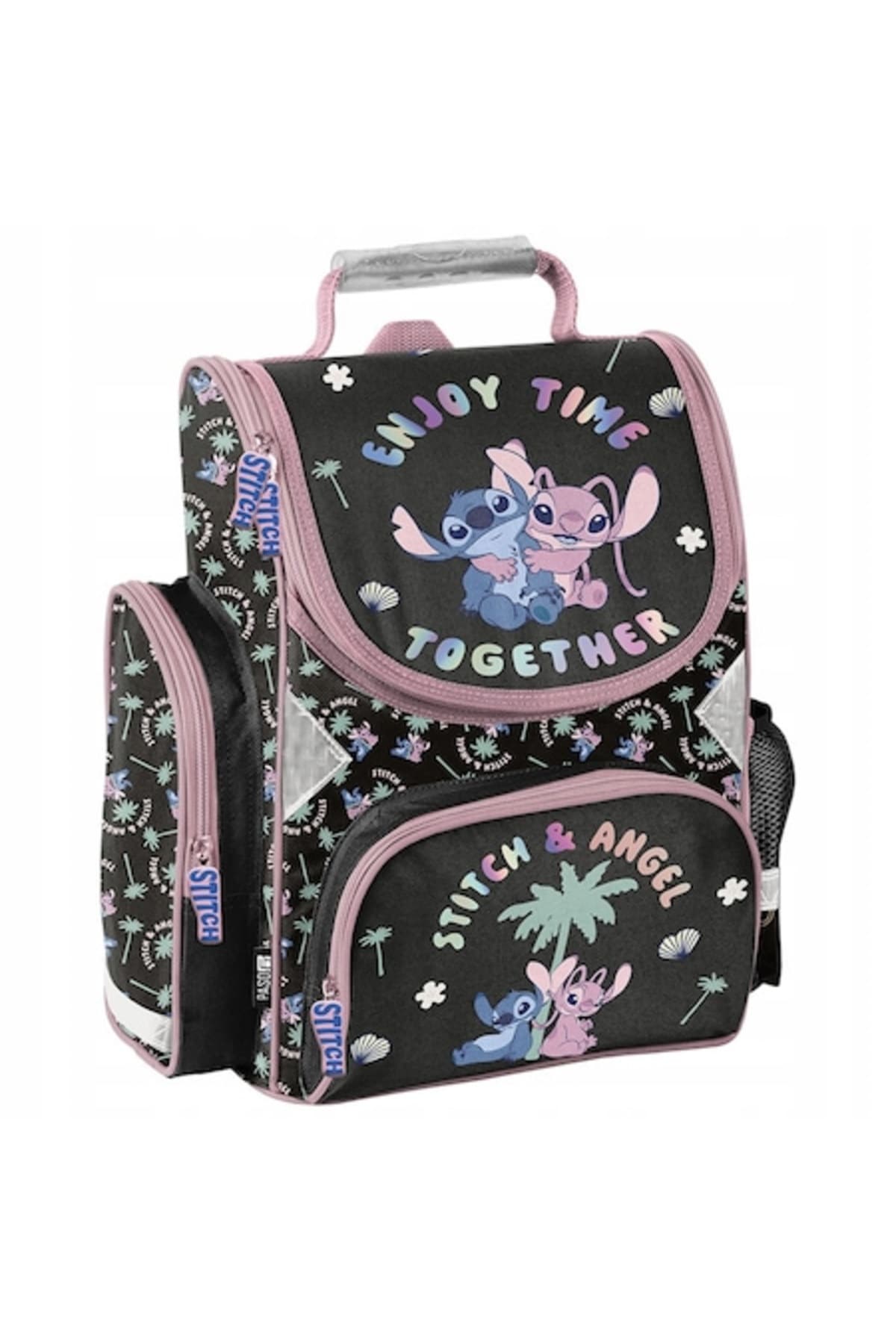 Fotografie produs: Ghiozdan școlar, Lilo & Stitch, bretele reglabile, poliester, 41x27x18cm, multicolor - Multicolor