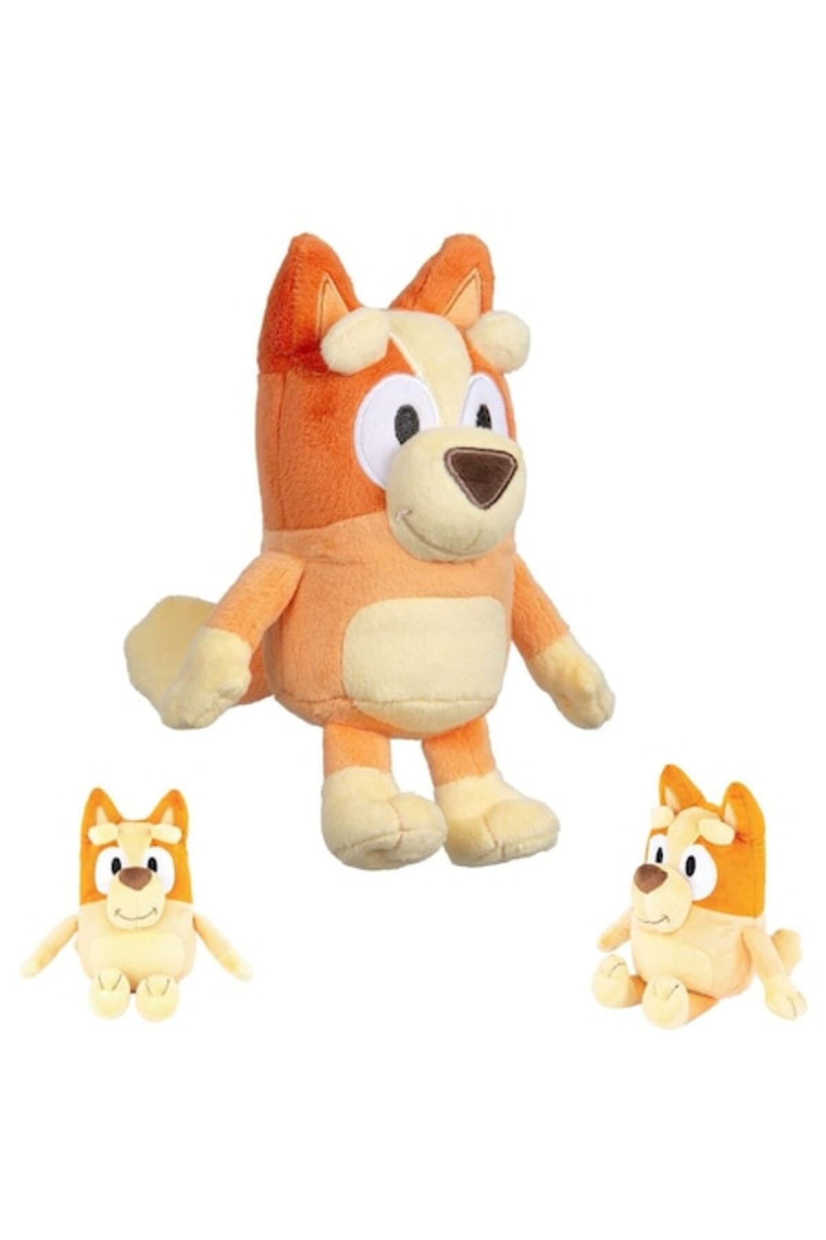 Fotografie produs: Jucărie de pluș Bluey și Bingo, Bingo cu personaje, Galben, 28 cm, Virtual Trend®