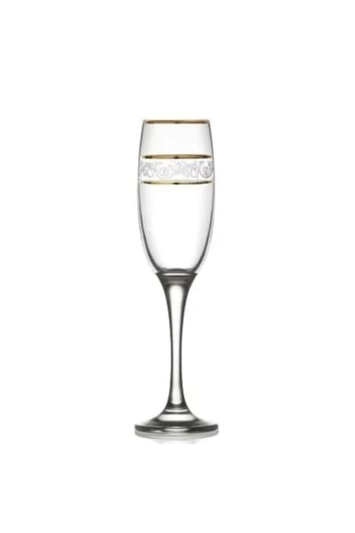 Fotografie produs: Set de 6 pahare de șampanie Lav Adora Gold, 190 ml - Transparent
