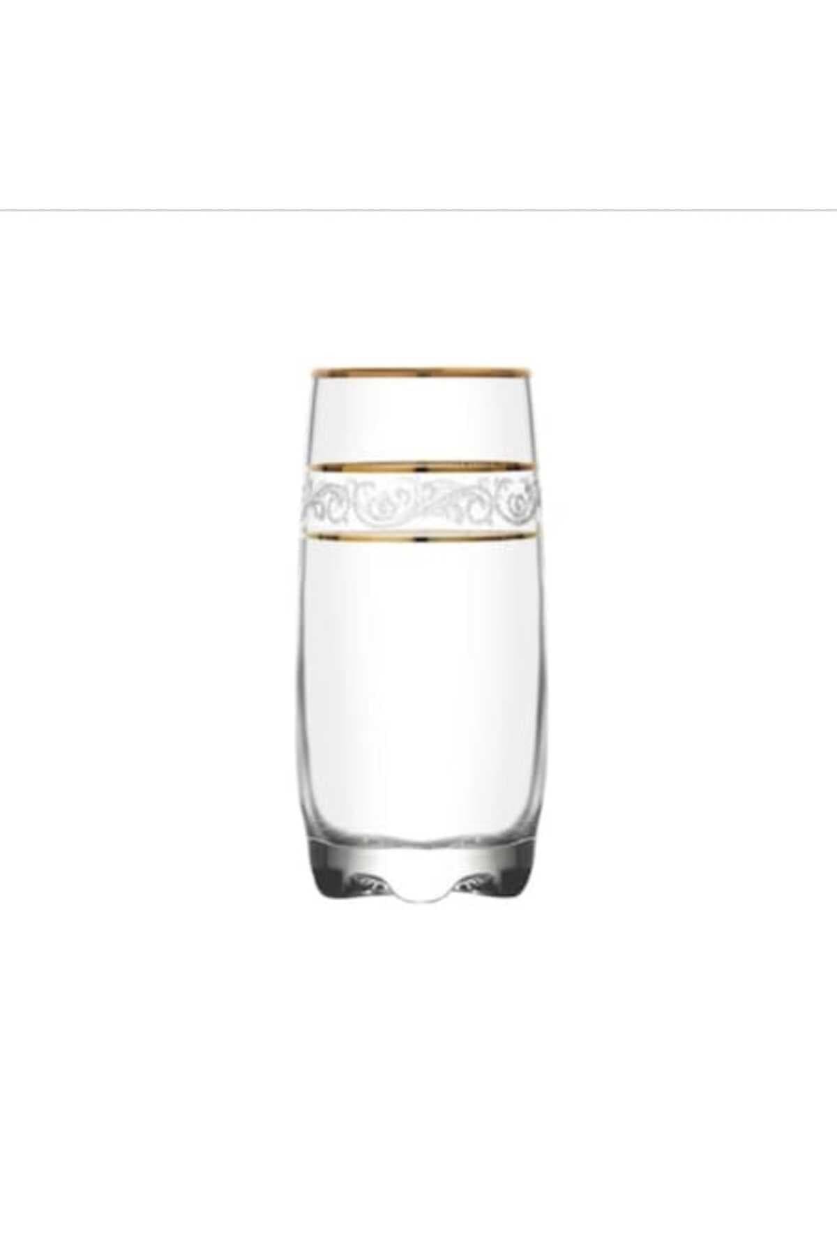 Fotografie produs: Set de lux de 6 pahare (vin, apă, suc) Lav Adora Gold Long Drink 390 ml - transparentă