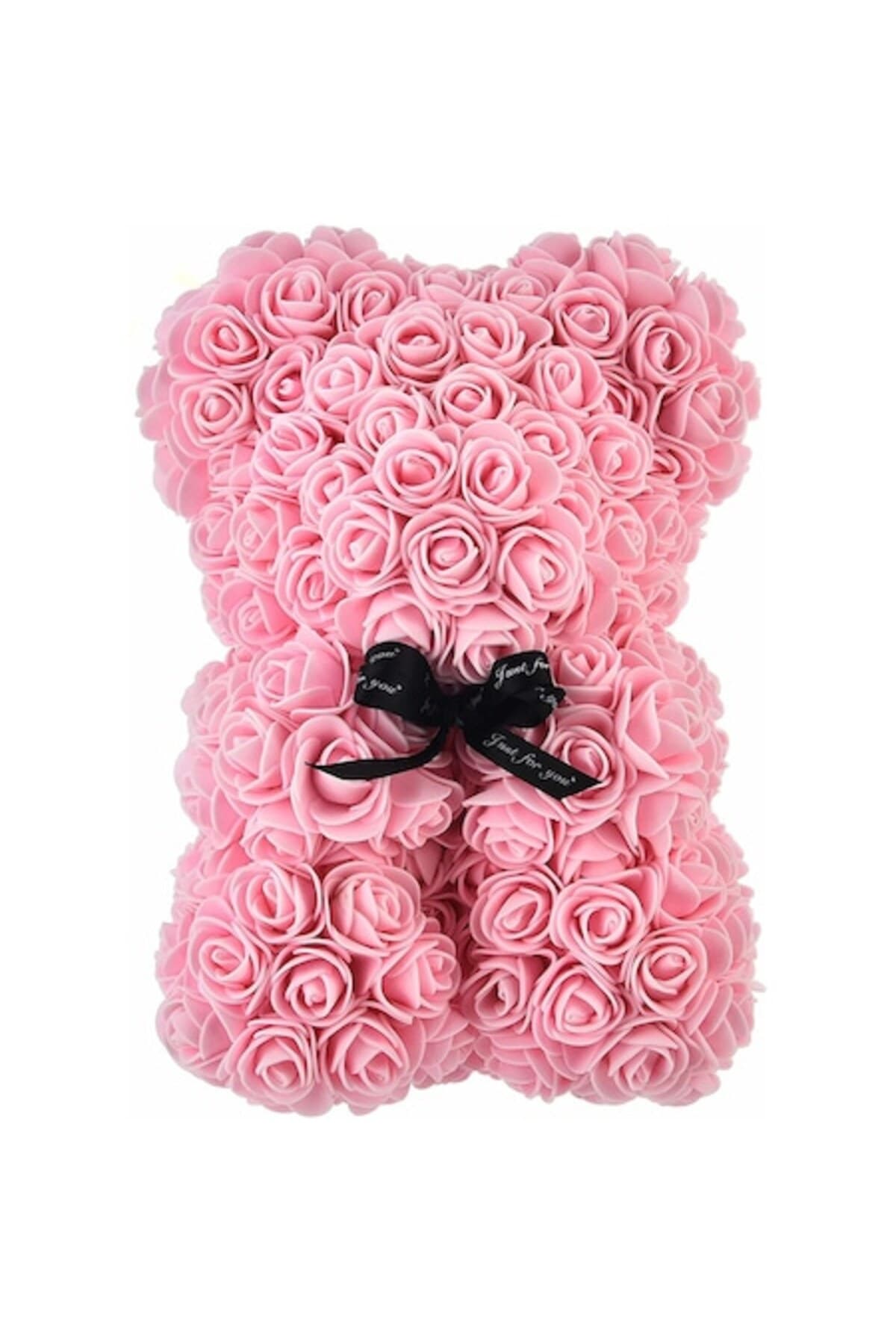 Fotografie produs: Ursuleț floral din trandafiri, ursuleț decorat manual 40 cm roz - Roz