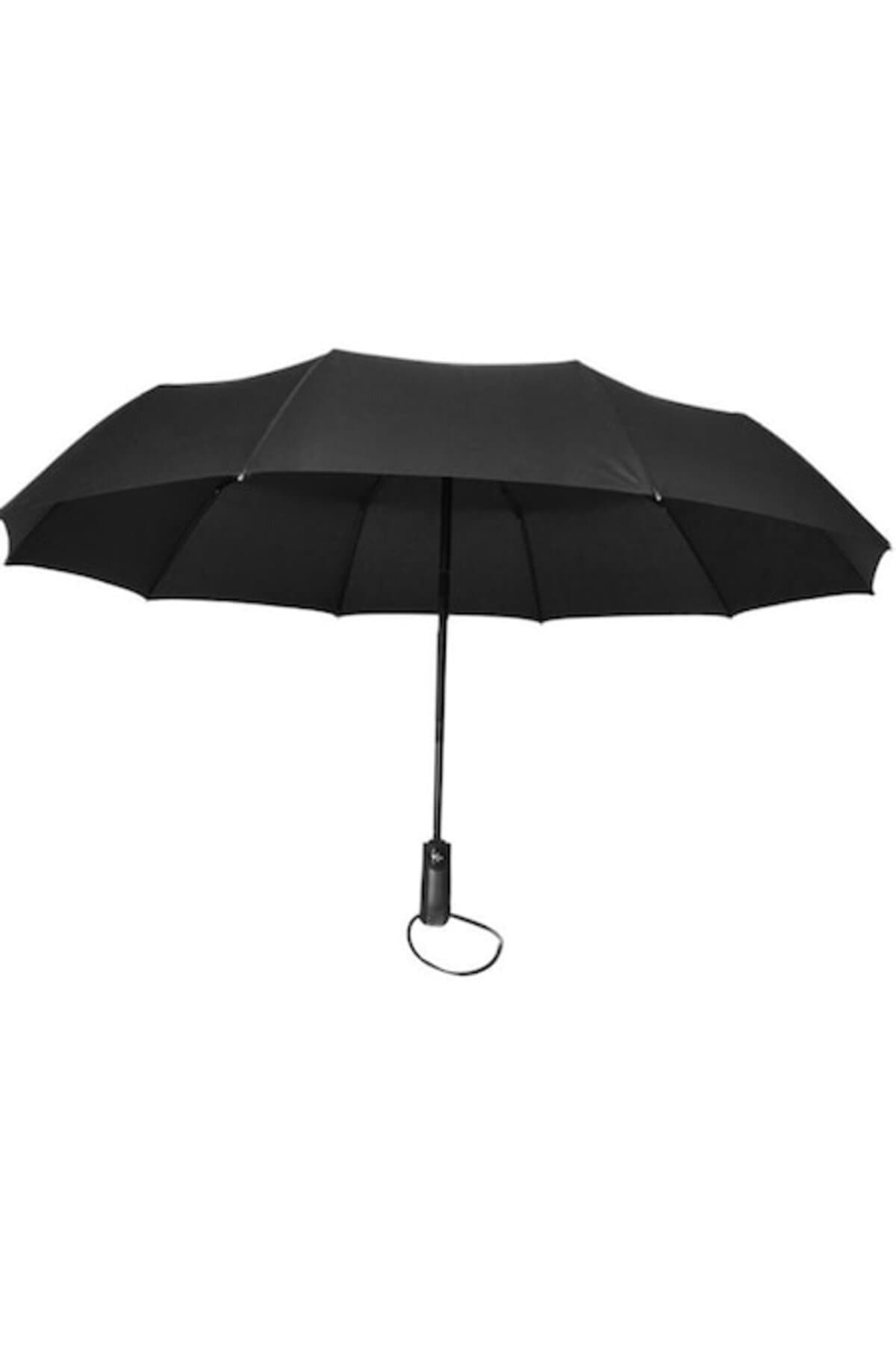 Fotografie produs: Umbrelă rezistentă la vânt,334E pliabilă, 10 nervuri, neagră - Negru