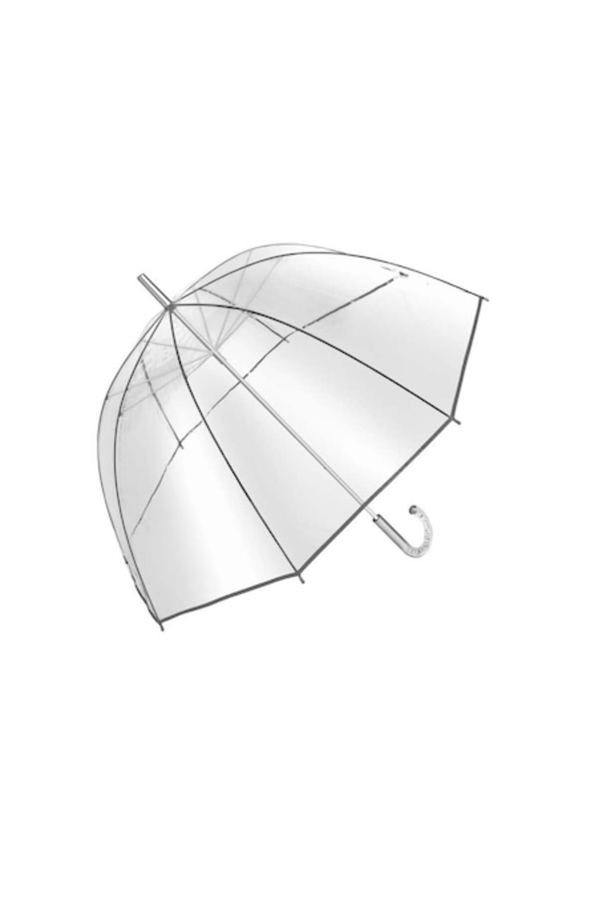Fotografie produs: Umbrelă transparentă 101 cm 566F - transparent, argintiu