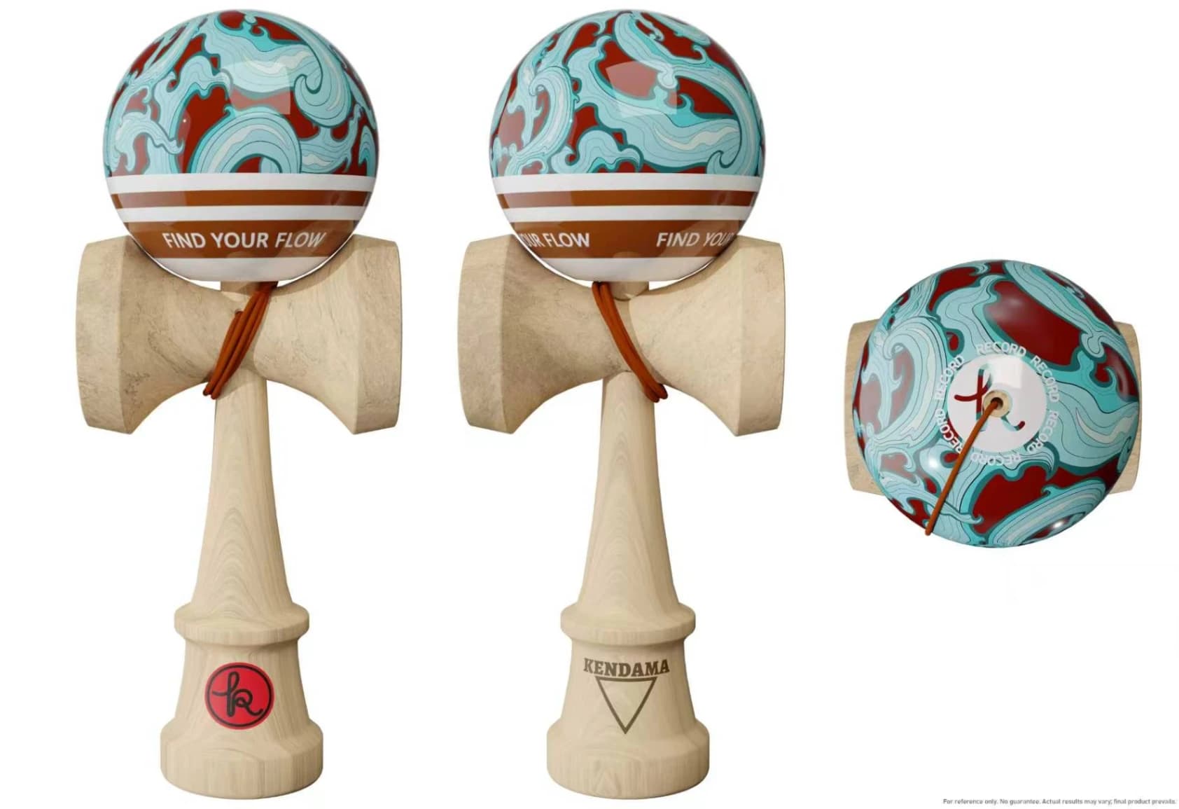 Kendama Europe Plus Aqua, Cupe mari, 18,5 cm , Multicolor si o ata de rezerva