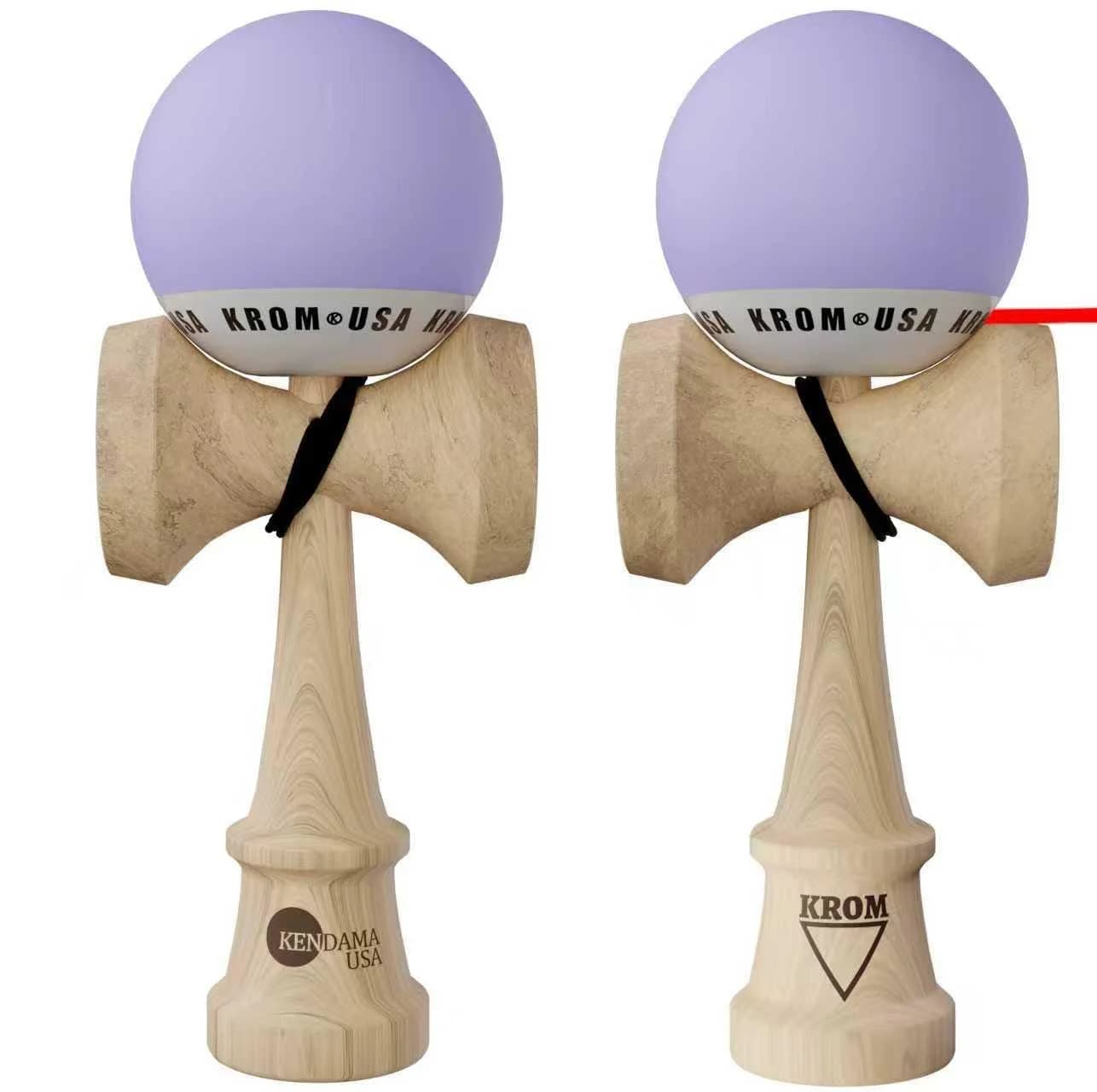 Kendama KROM USA mov ,18, 5 cm, Base cup, Cupe mari si set ata cadou