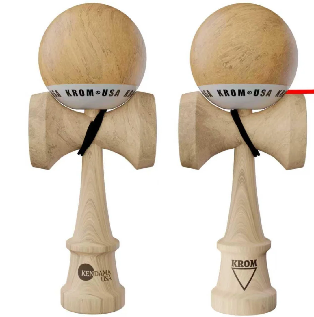 Kendama KROM USA lemn ,18, 5 cm, Base cup, Cupe mari si set ata cadou