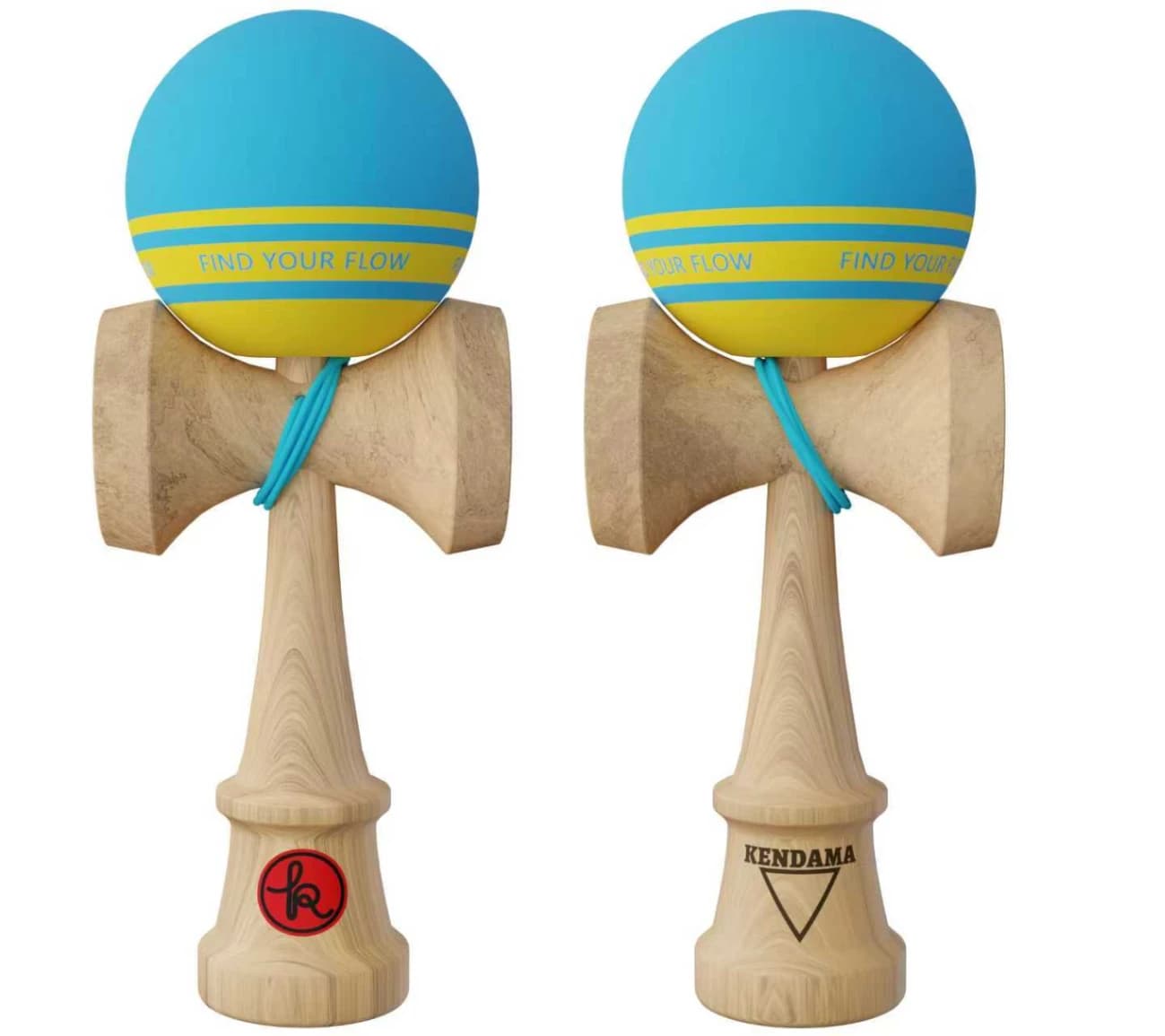 Kendama Record Plus Blue, Base cup, 18,5 cm, cupe mari si set ata cadou