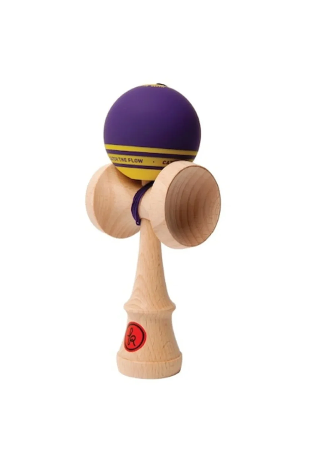 Kendama Record Plus mov , Base cup, 18,5 cm, cupe mari si set ata cadou