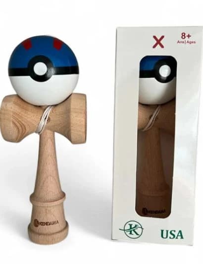 Kendama Profesionala Pokemon Albastru Jucarie De indemanare copii si adulti si o ata de rezerva