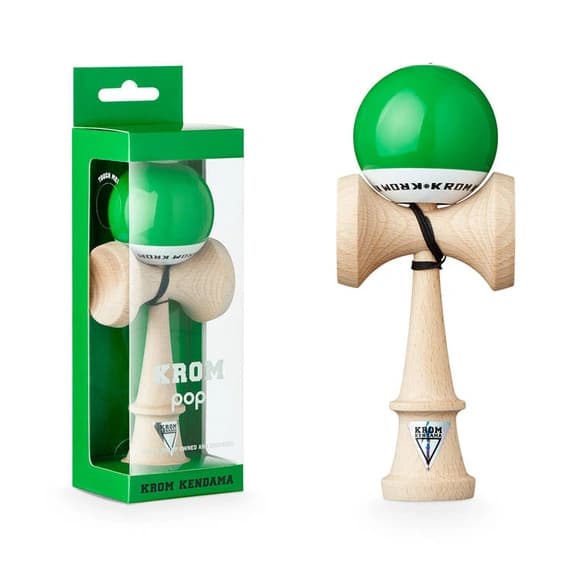 Kendama Krom Pop verde lucios inchis