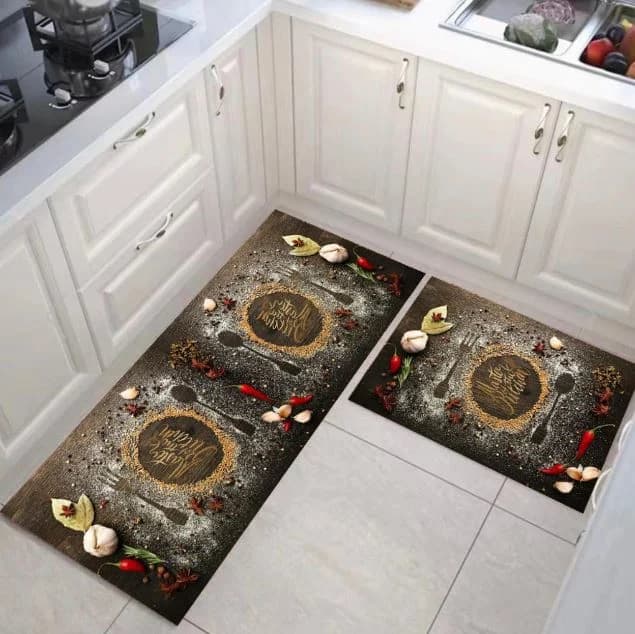 Set de 2 covoare pentru Bucatarie Antiderapant