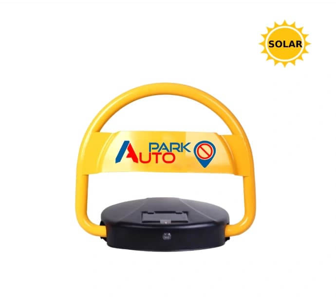 Fotografie produs: Blocator parcare automat cu telecomanda, acumulator, incarcare solara - Galben
