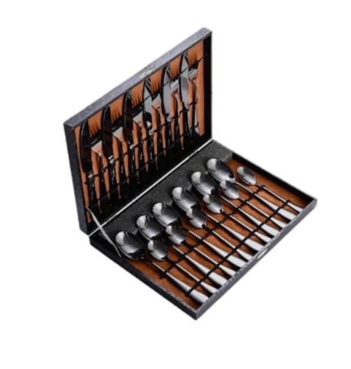 Set 24 tacâmuri Luxury, negru 24 piese