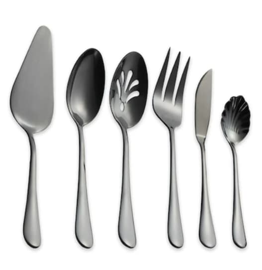 Set tacamuri, 6 piese, 18/0 inox, CTWSBST6 Negru, 6 piese