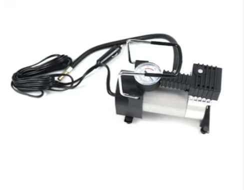 Fotografie produs: Kit Compresor Auto cu Valiza, Compresor auto 2 cilindri, 13.5 V, cu Manometru si Lanterna, 15Amp, 65 l/min, Metalic, Plus accesorii pana