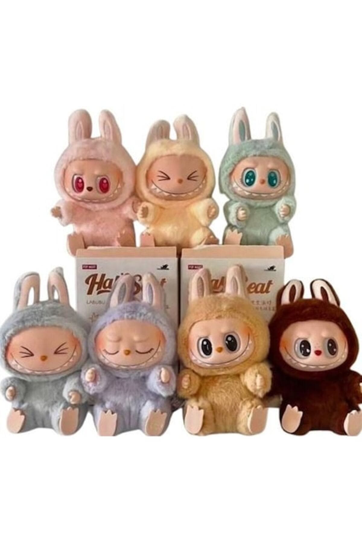 Fotografie produs: Set 2 brelocuri de plus Labubu 17 cm