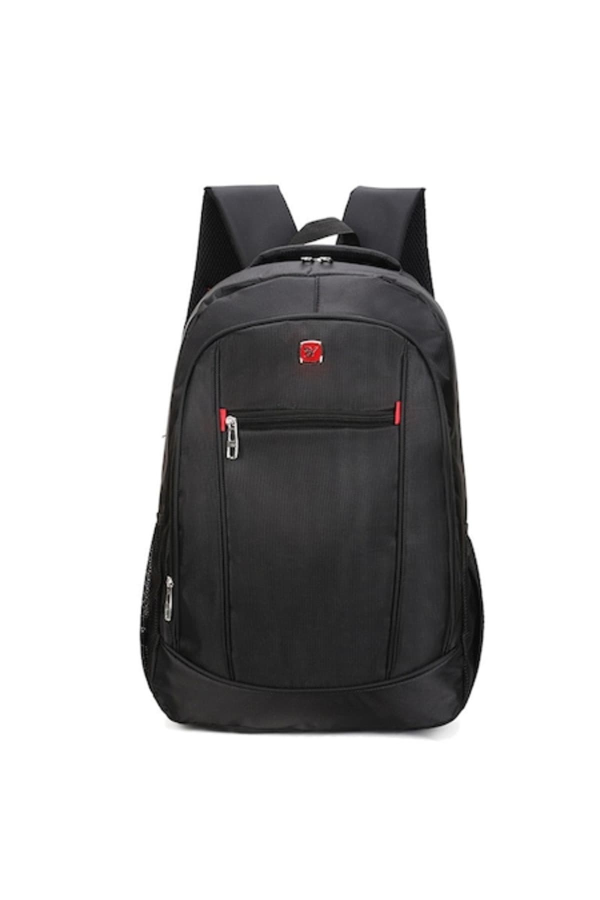 Rucsac pentru laptop, RMEGA, multifunctional, poliester/nailon, fermoar, negru