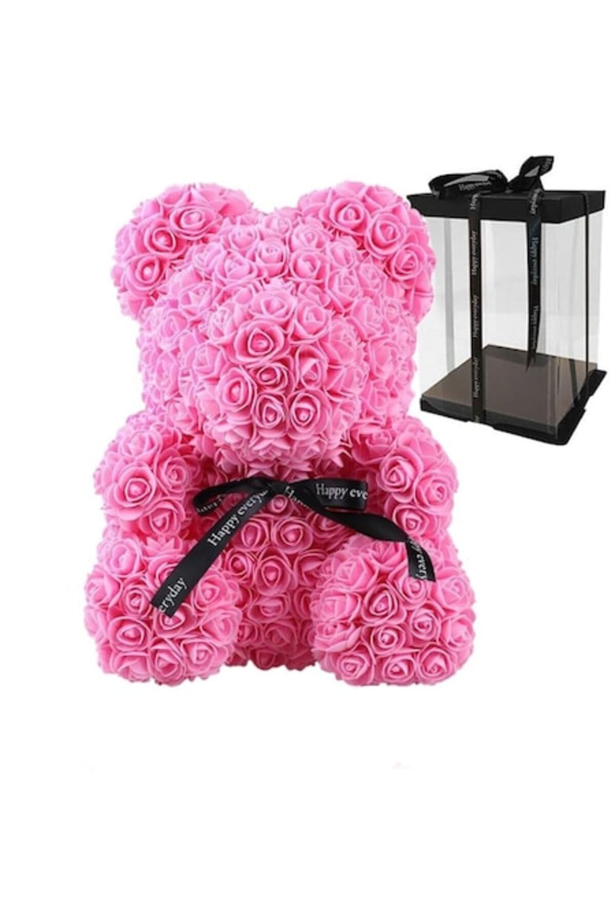 Fotografie produs: Ursulet de plus din spuma roz 25 cm + cutie