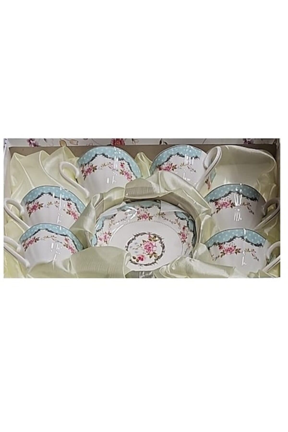 Set de 6 cesti de cafea multicolore cu farfurii - Concept