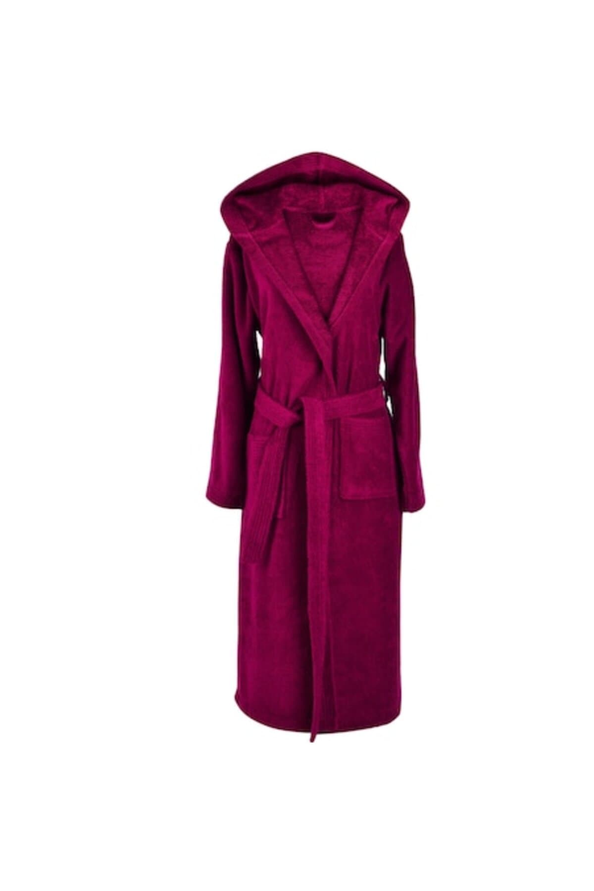 Fotografie produs: Halat de baie 100% bumbac cu gluga Memmi Marimea L Mov